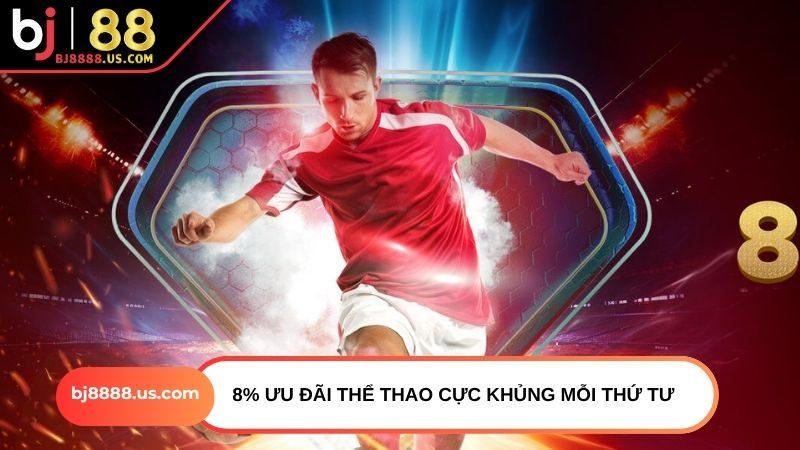 8% ưu đãi thể thao cực khủng mỗi thứ Tư